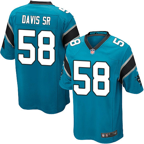 Nike Panthers #58 Thomas Davis Sr Blue Alternate Youth Stitched NFL Elite Jersey